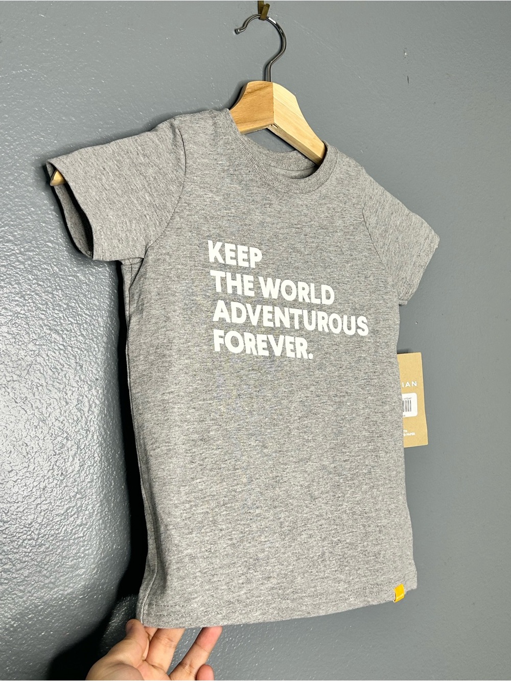 Rivian Gray Graphic Short Sleeve Tee - Keep The World Adventurous Forever NWT 4T